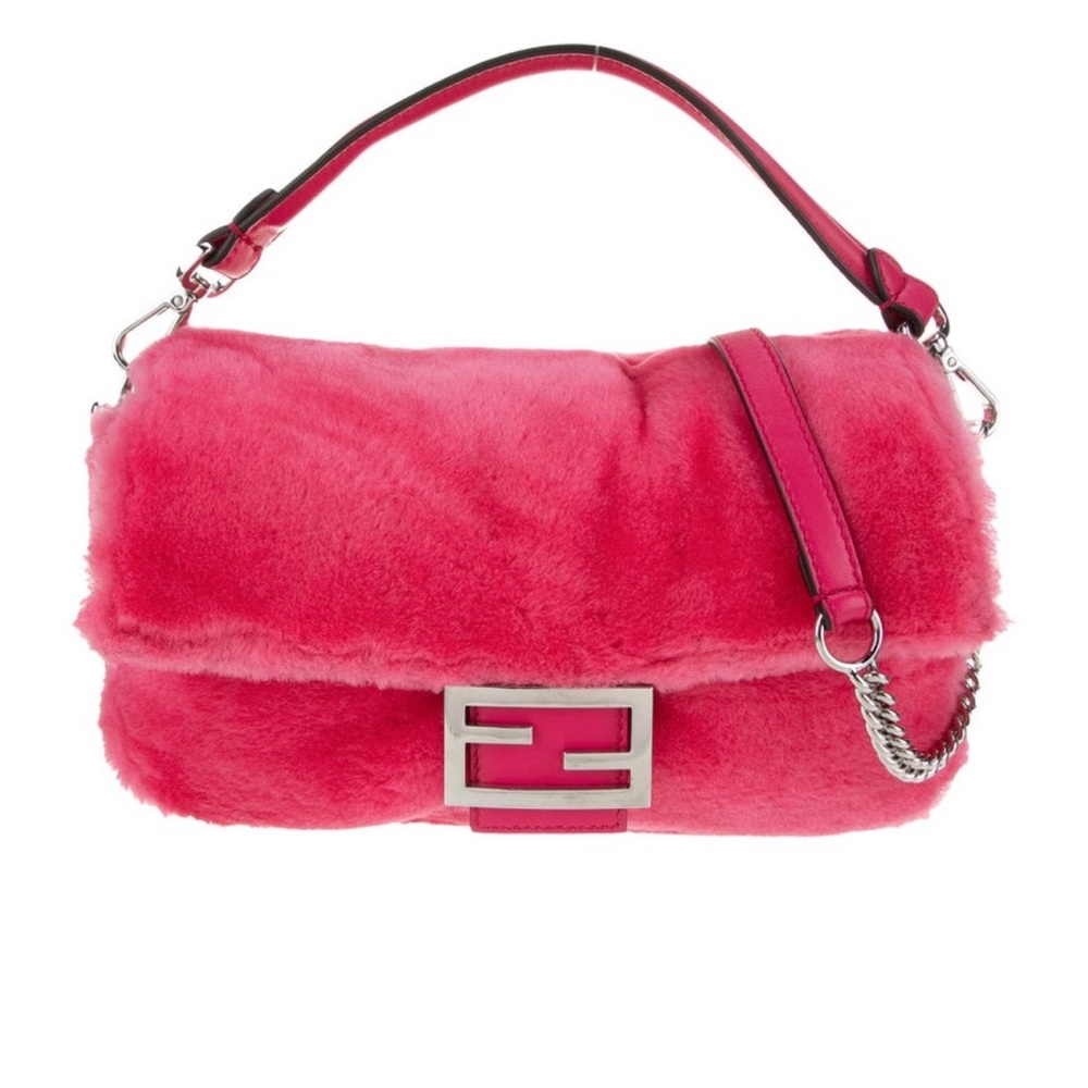 Pink Fur Fendi Baguette